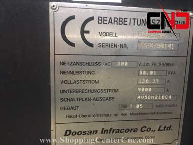 فرز سی ان سی سه محور Doosan mynx750 ساخت کره جنوبی